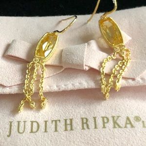 Judith Ripka 14K over Silver Drop earrings. NWT